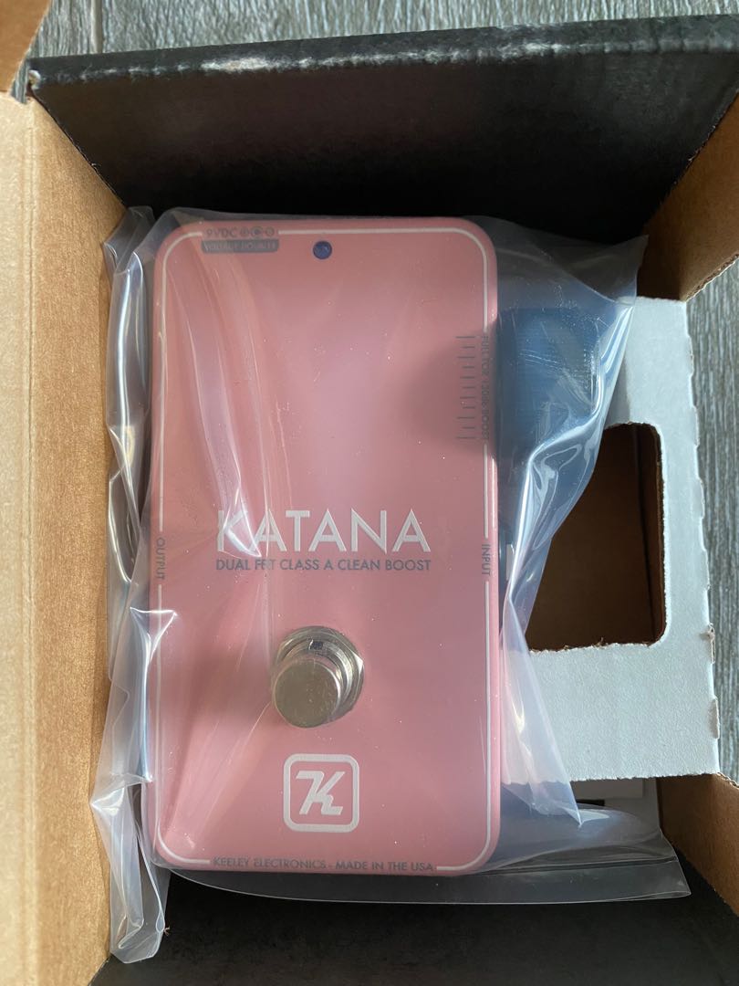 Keeley Katana Boost Mini Light Pink 限定品 Keeley Mini Katana Clean Boost Pedal - New Light Pink, Sweetwater