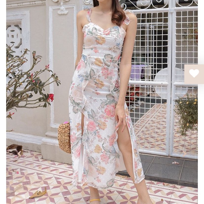 Sexy Backless Double Slit Dress - ShopperBoard