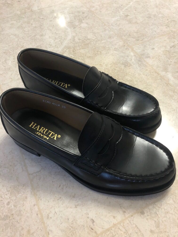 Authentic Ladies Black Leather Japanese School Shoes, Women's Fashion ...