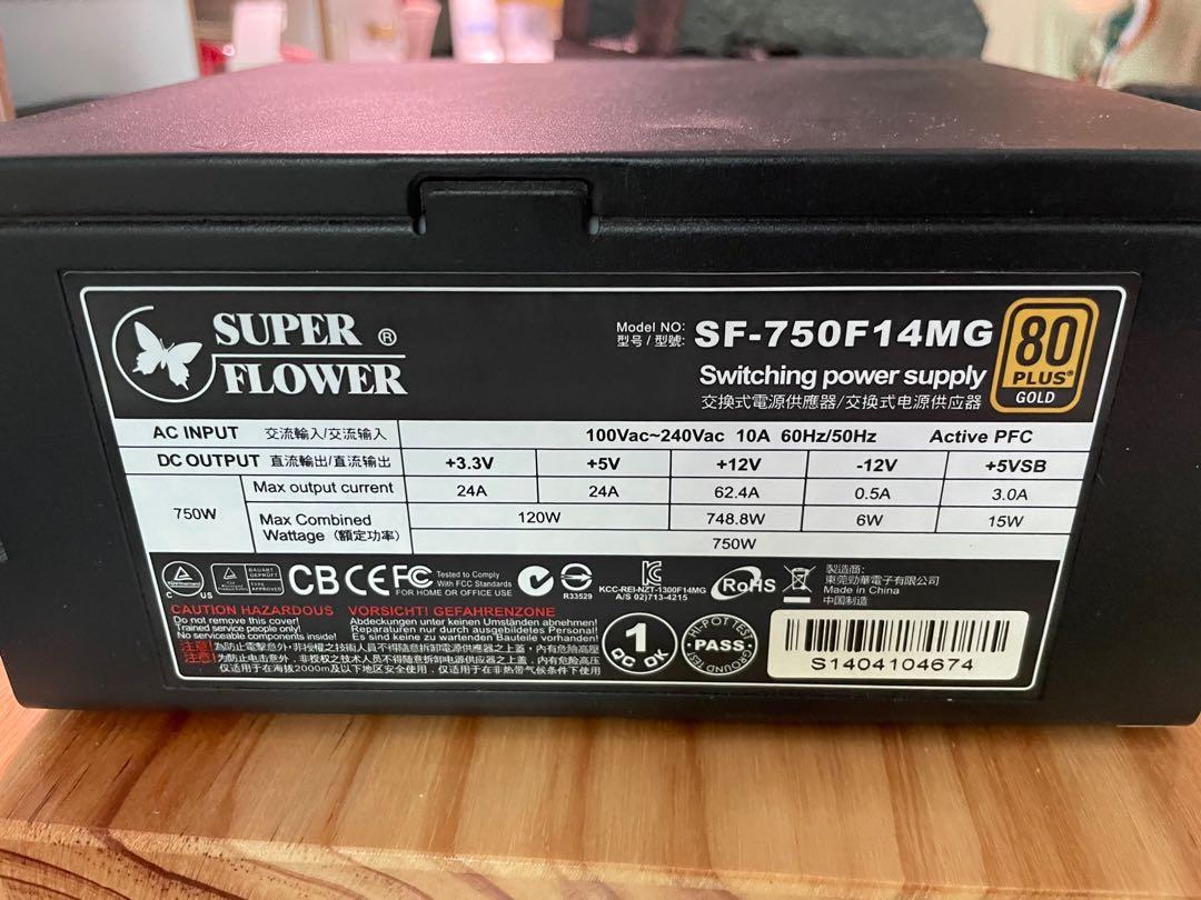 Leadex Super flower 750w power supply sf-750f14mg, Computers & Tech ...