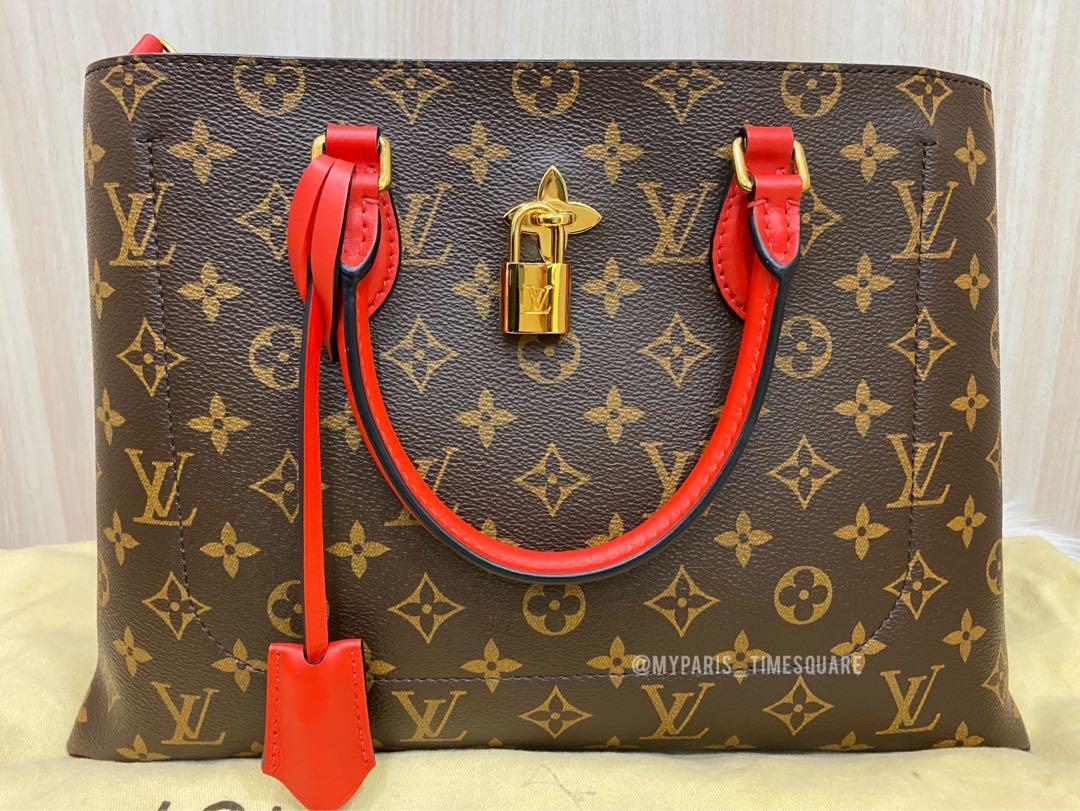 Louis Vuitton Brown, Red, And Pink Monogram Blossoms Coated Canvas