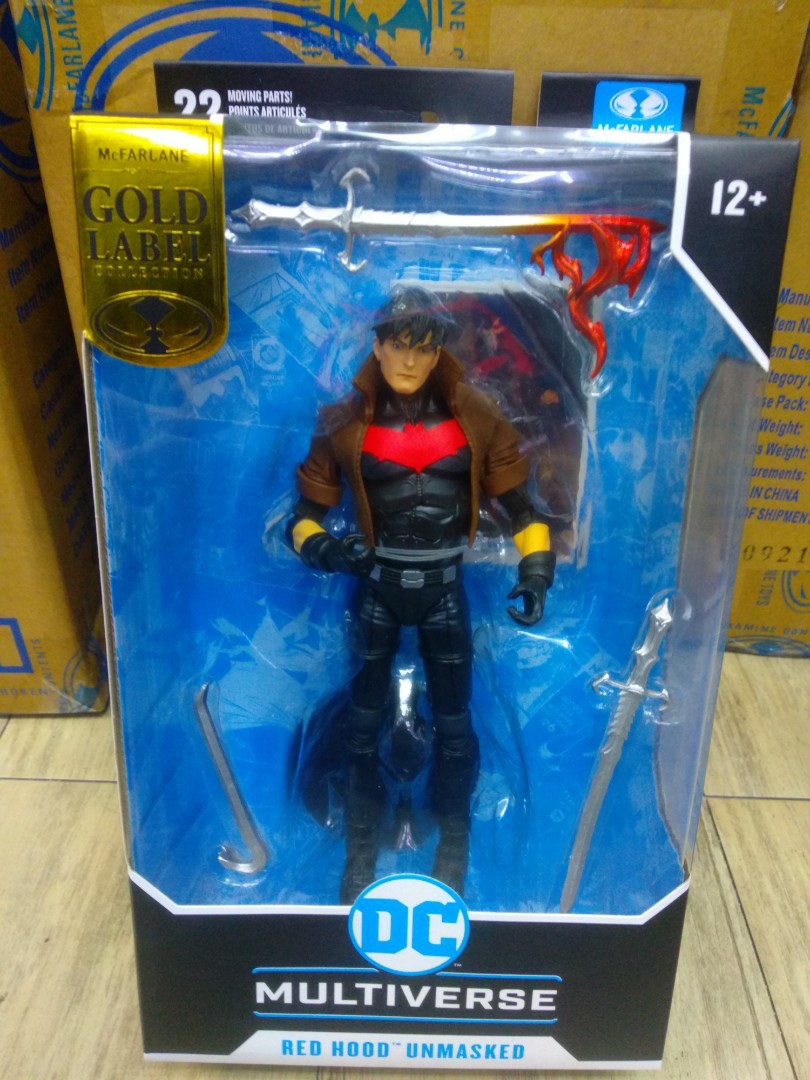 Mcfarlane DC Multiverse Gold Label Red Hood Unmasked Misb, Hobbies