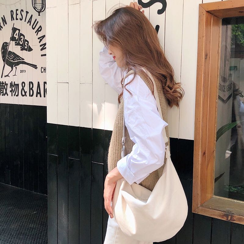 Plain canvas 2025 crossbody bag
