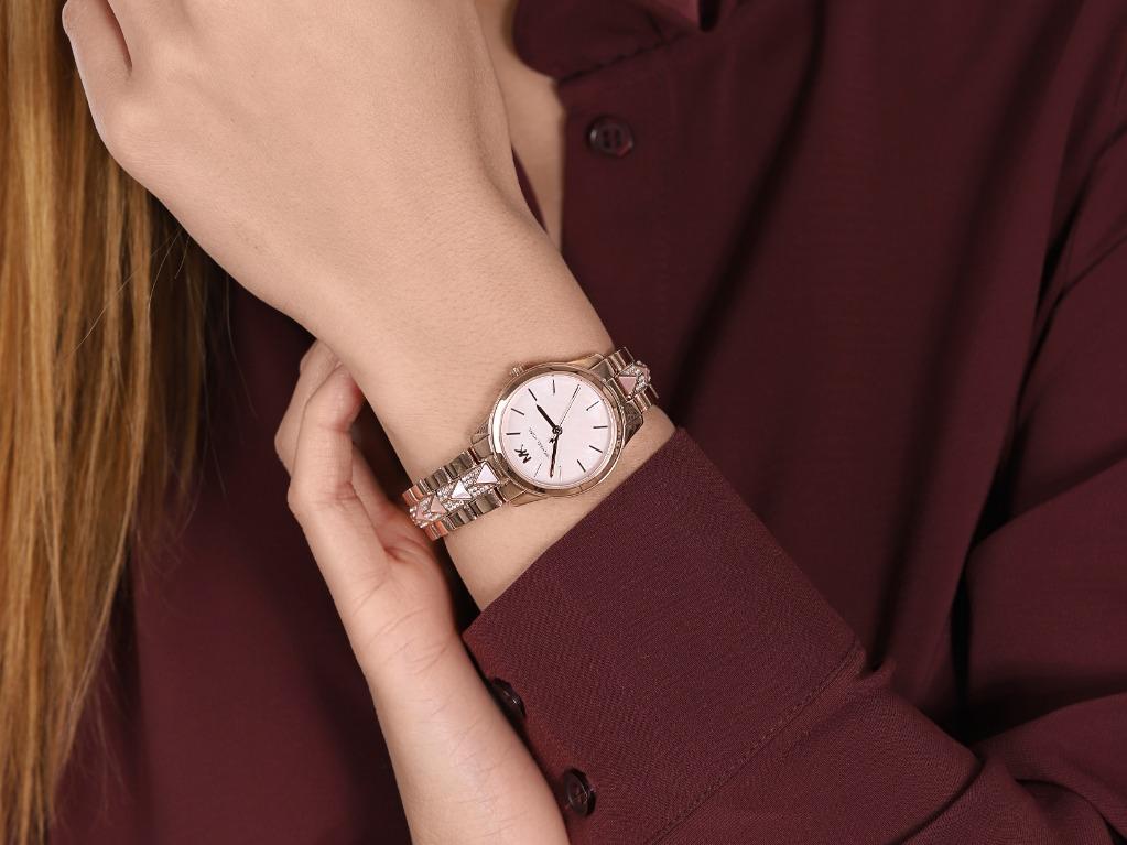 Michael Kors MK6856 Runway Mercer Rose Gold Tone Stainless Steel Ladies Watch MK