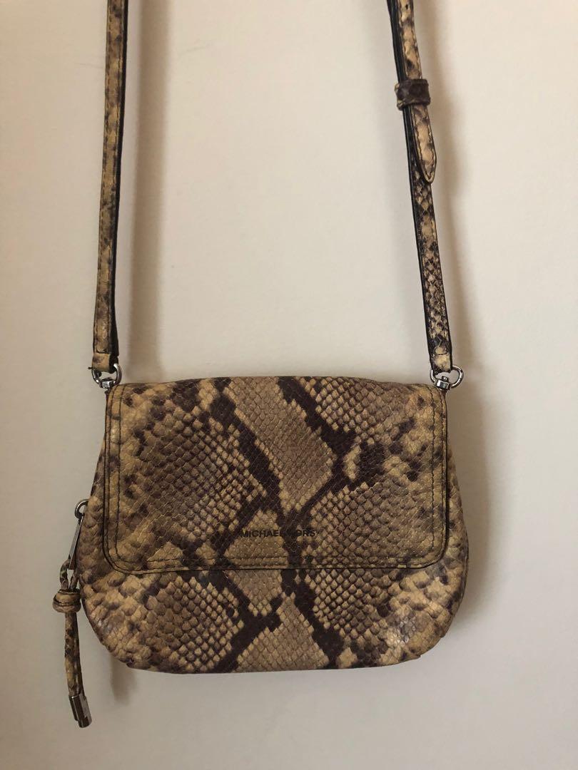 MK Small sling with Leather Snakeskin pattern Women s Fashion