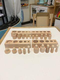 Montessori knob cylinder blocks