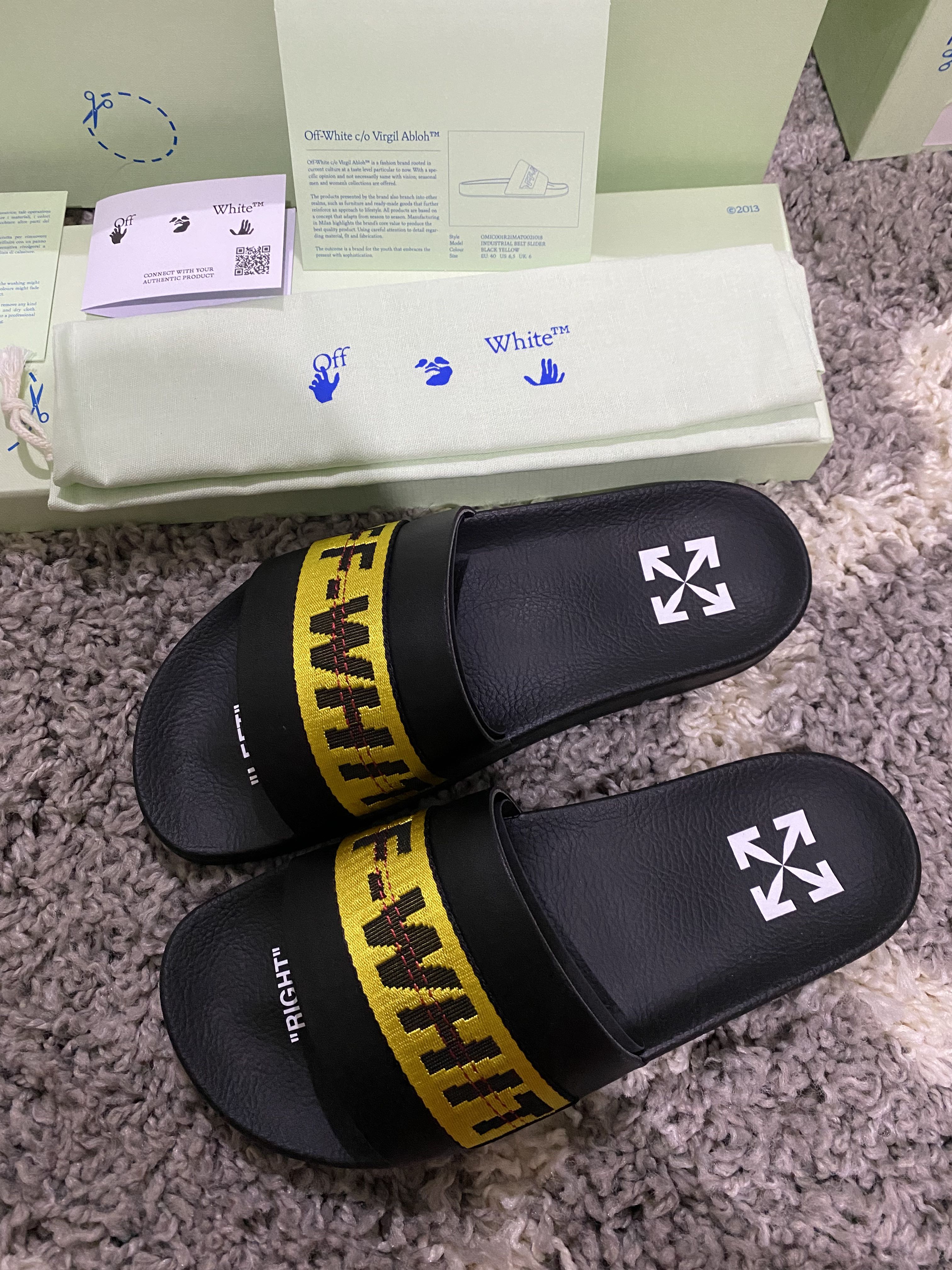 off white industrial slides Men s Fashion Footwear Slippers