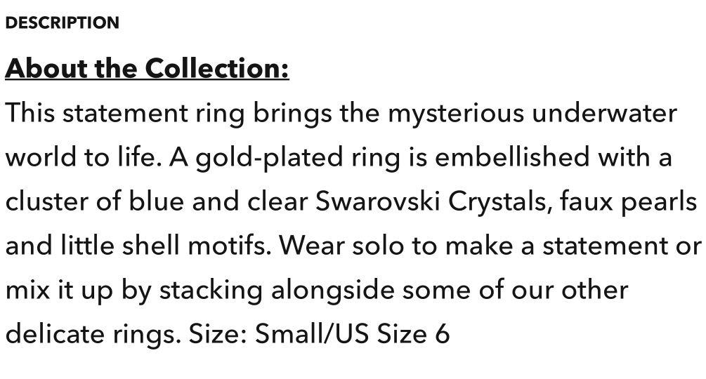 Olivia burton deals ring sizes