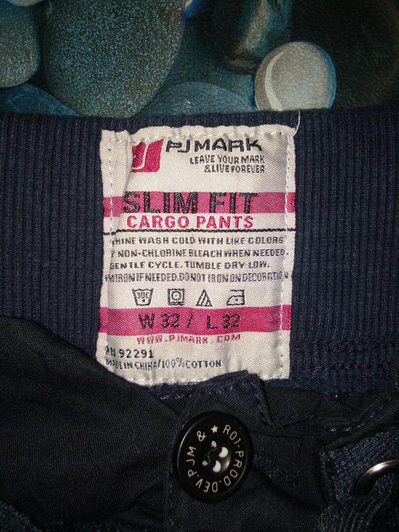 Pj Mark slim fit cargo pant Men s Fashion Bottoms Chinos on