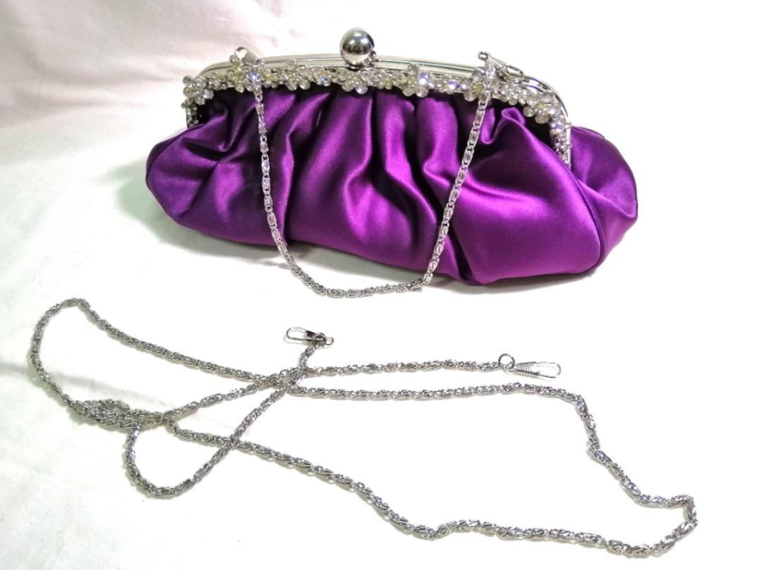 Plum Purple Evening Clutch Bag