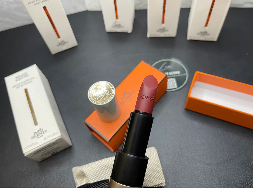 Rouge Hermes Lipstick Rouge Casaque (Satin/Matte), Beauty & Personal Care,  Face, Makeup on Carousell