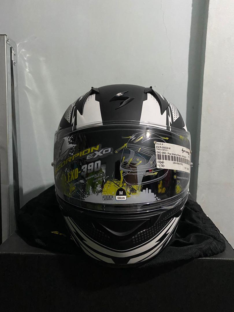 Scorpion Exo 390 Pop White Full face helmet Motorbikes Motorbike