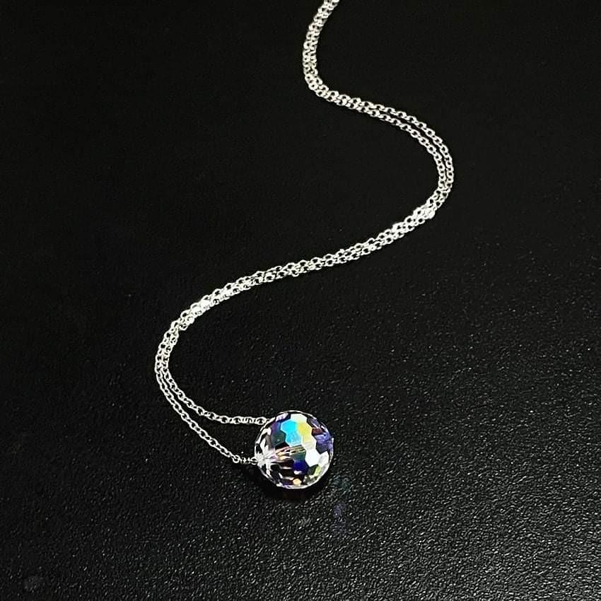 Swarovski Disco Ball adjustable necklace