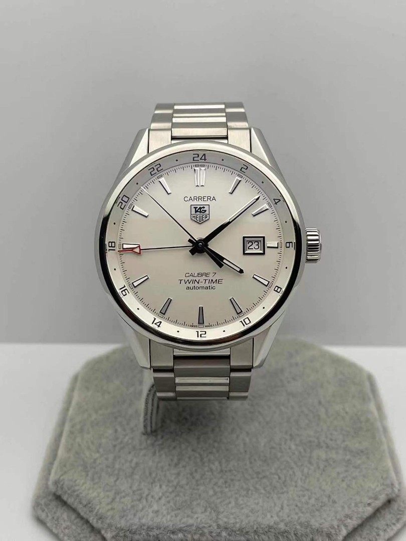 TAG HEUER Carrera Calibre 7 Twin-Time Automatic 41mm, Luxury, Watches on  Carousell