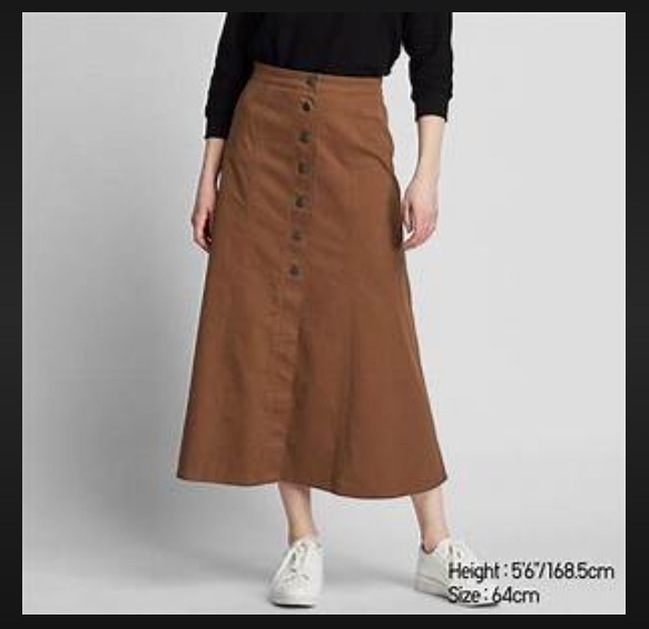 Button skirt sales uniqlo