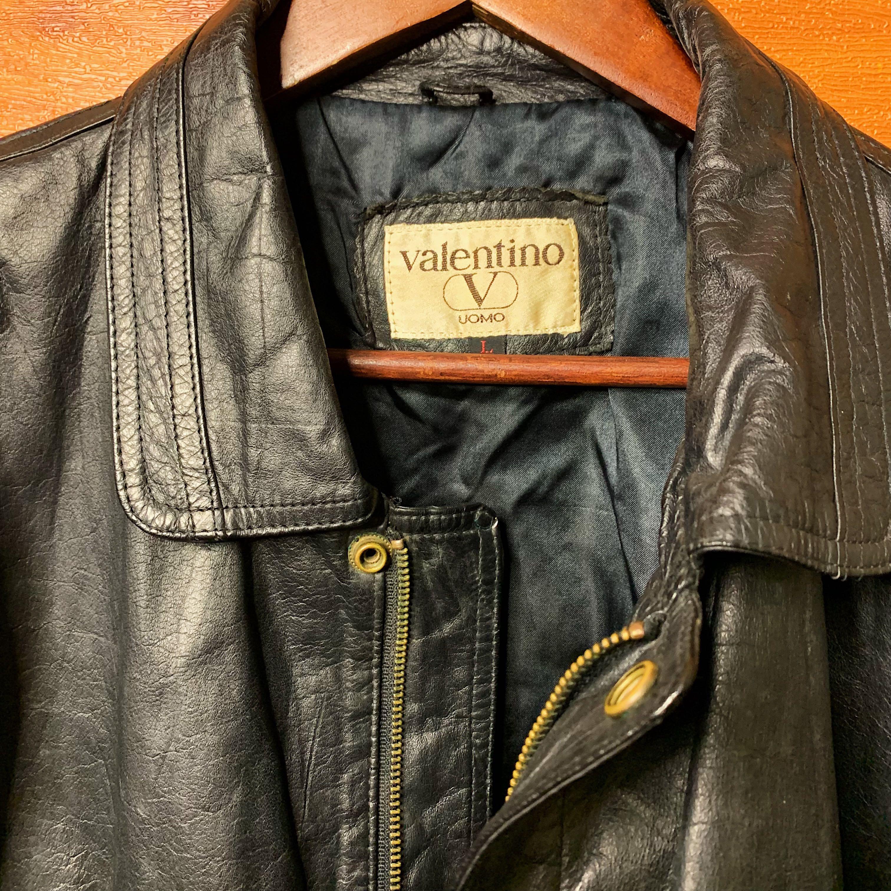 Valentino Leather Jacket, Men's Fashion, Coats, Jackets and Outerwear ...