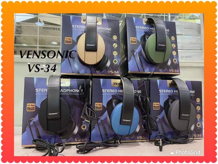 VENSONIC STEREO HIFI CABLE HEADPHONES WITH MIC VS 34