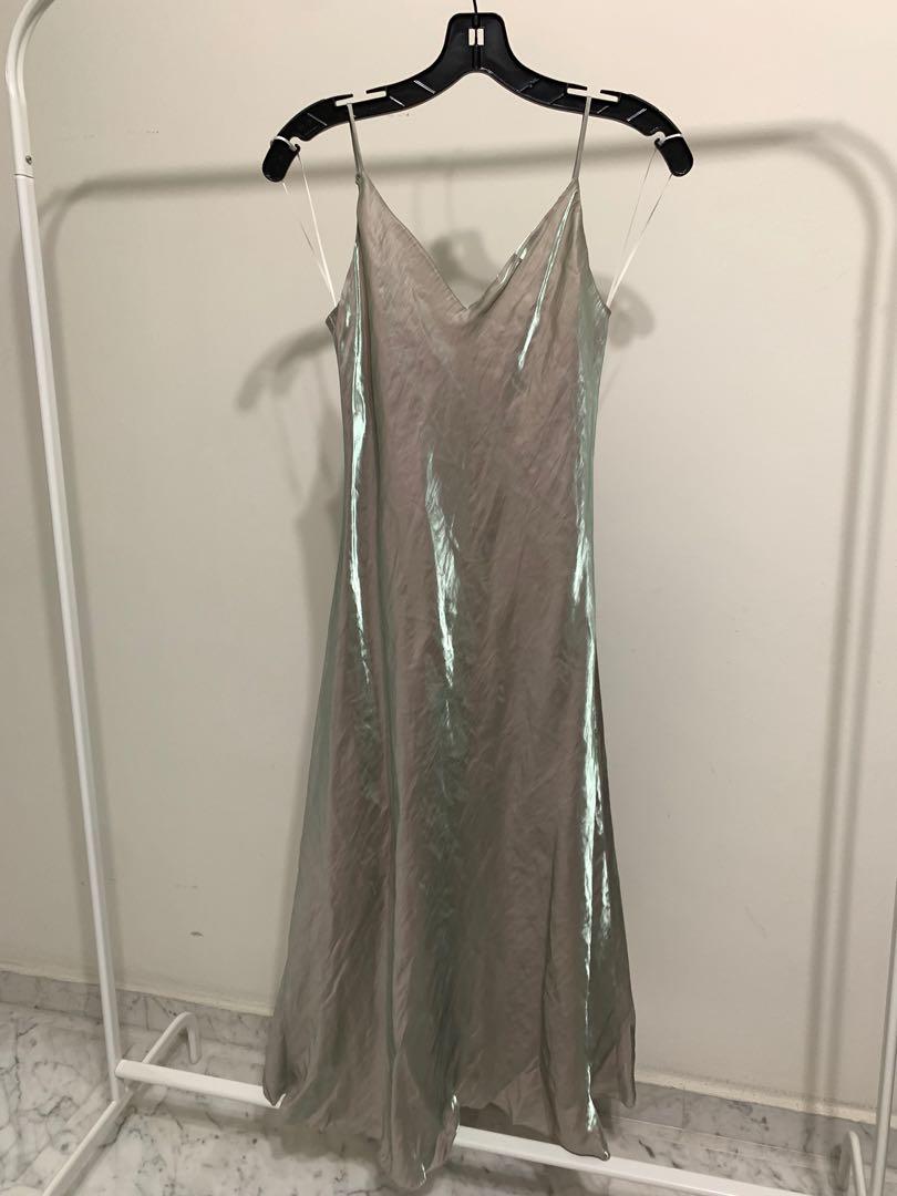 Vince iridescent camisole dress in glass, Women