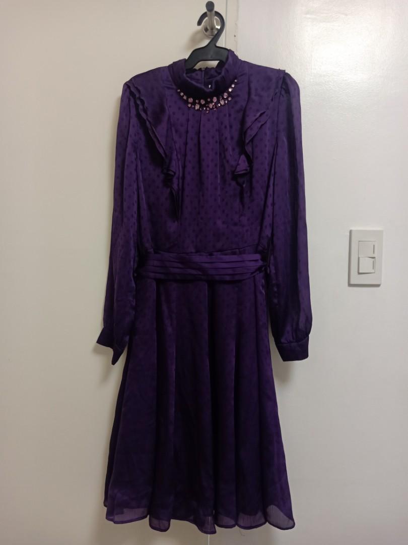 Violet dress by Crocodile (Lacoste) (Category: Dresses) located in Makati City. Submitted by emilylestrange (Listing ID 1115182101, Image 1). Description: Best fits medium With belt Non-stretch, up to 29 in. waistline.