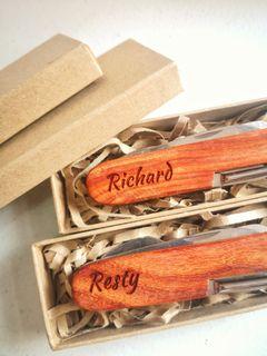 Wooden Swiss knife Gift Set