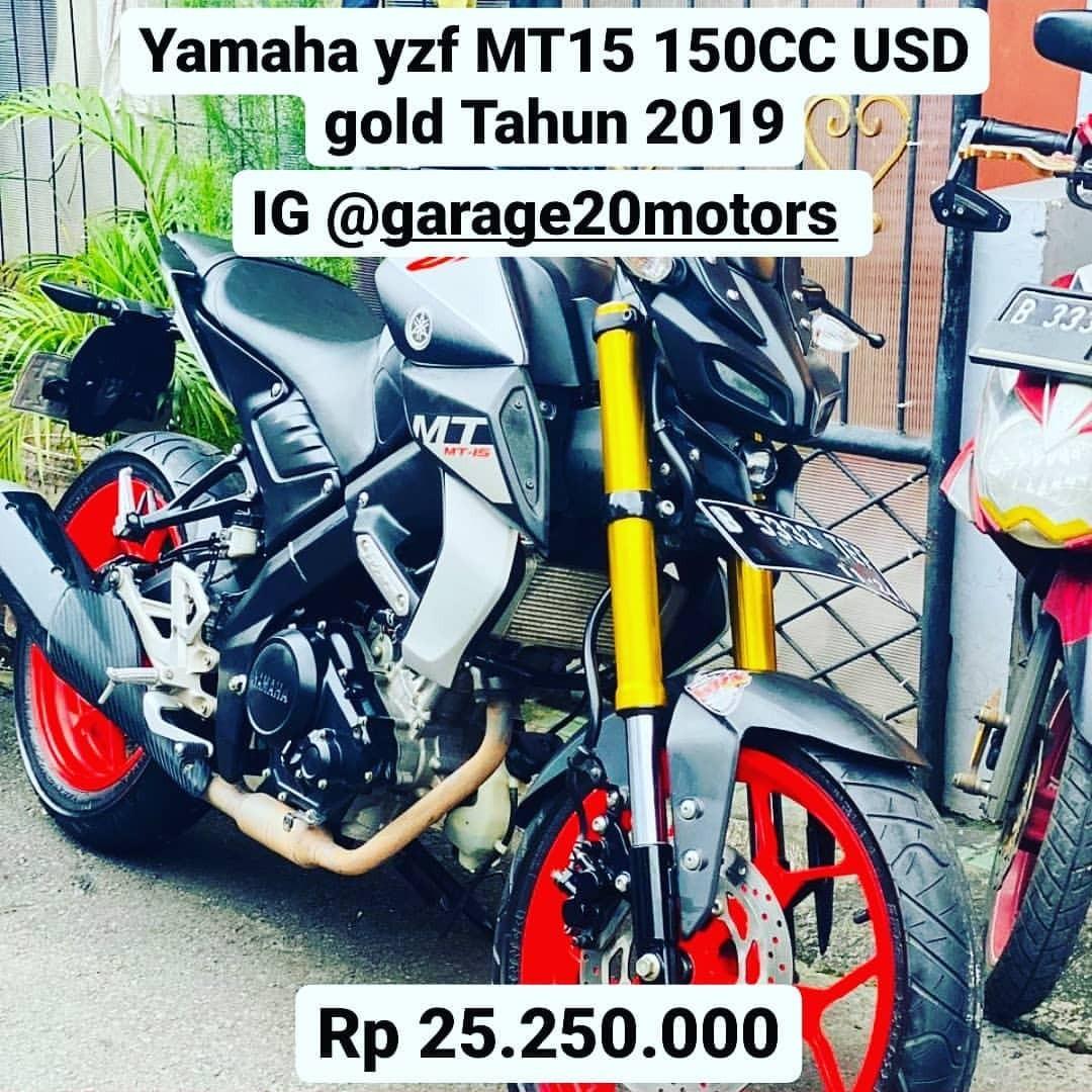 Yamaha MT 155 cc vva v3 USD gold tahun 2019 pajak off Motor di