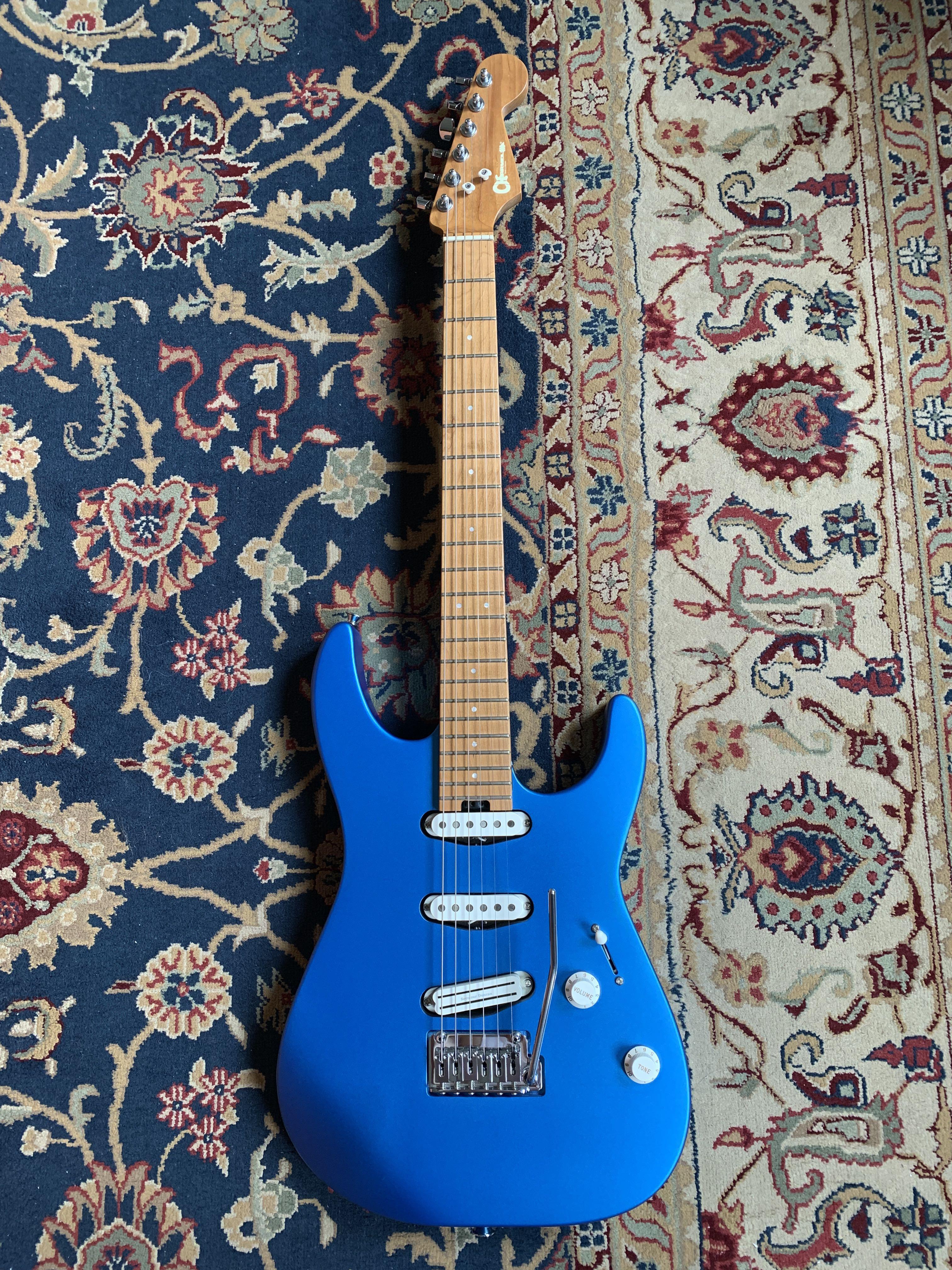 DK22　Music　Musical　Electric　2020　SSS　CM　Media,　2PT　Blue,　Carousell　Hobbies　Pro-Mod　Instruments　on　Charvel　Toys,