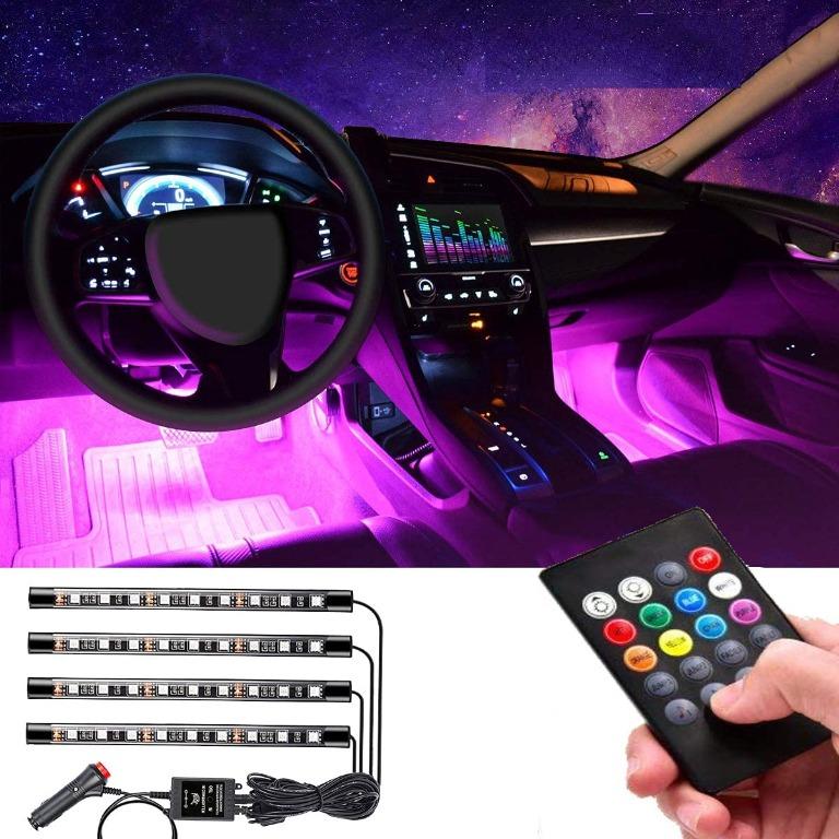 4x 18 LED Remote Control Colorful RGB Car Interior Floor Decorative Light Hot