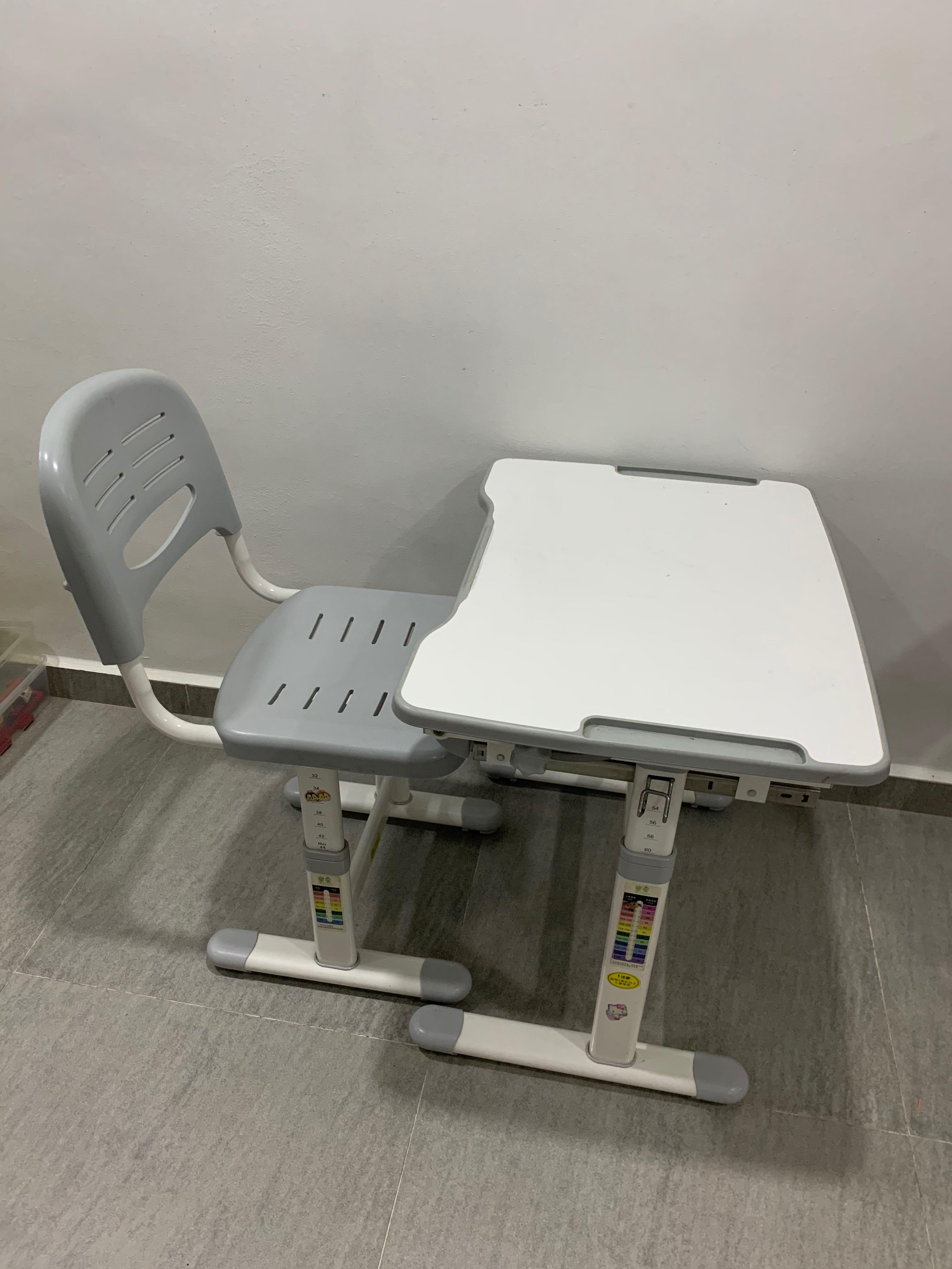 Adjustable height children table and chair, Babies & Kids, Baby Nursery