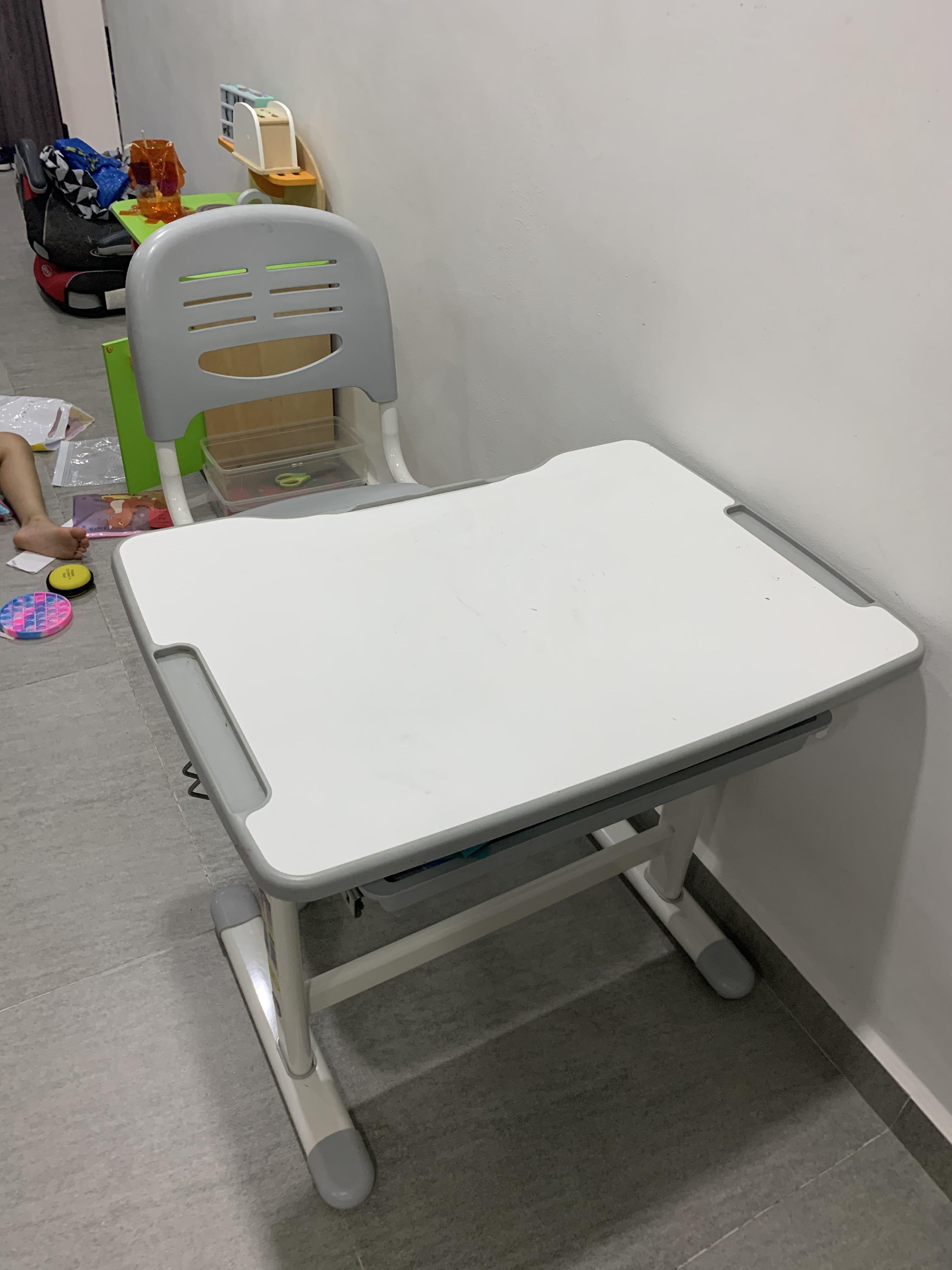 Adjustable height children table and chair, Babies & Kids, Baby Nursery