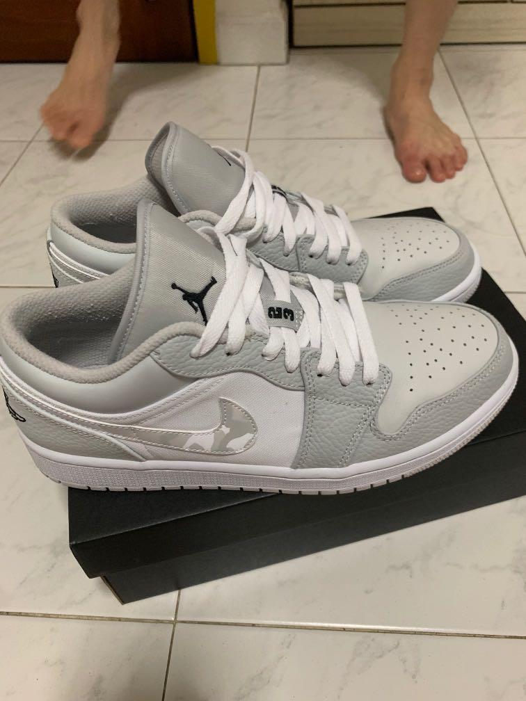 Air Jordan 1 Low White Camo Men S Fashion Footwear Sneakers On Carousell