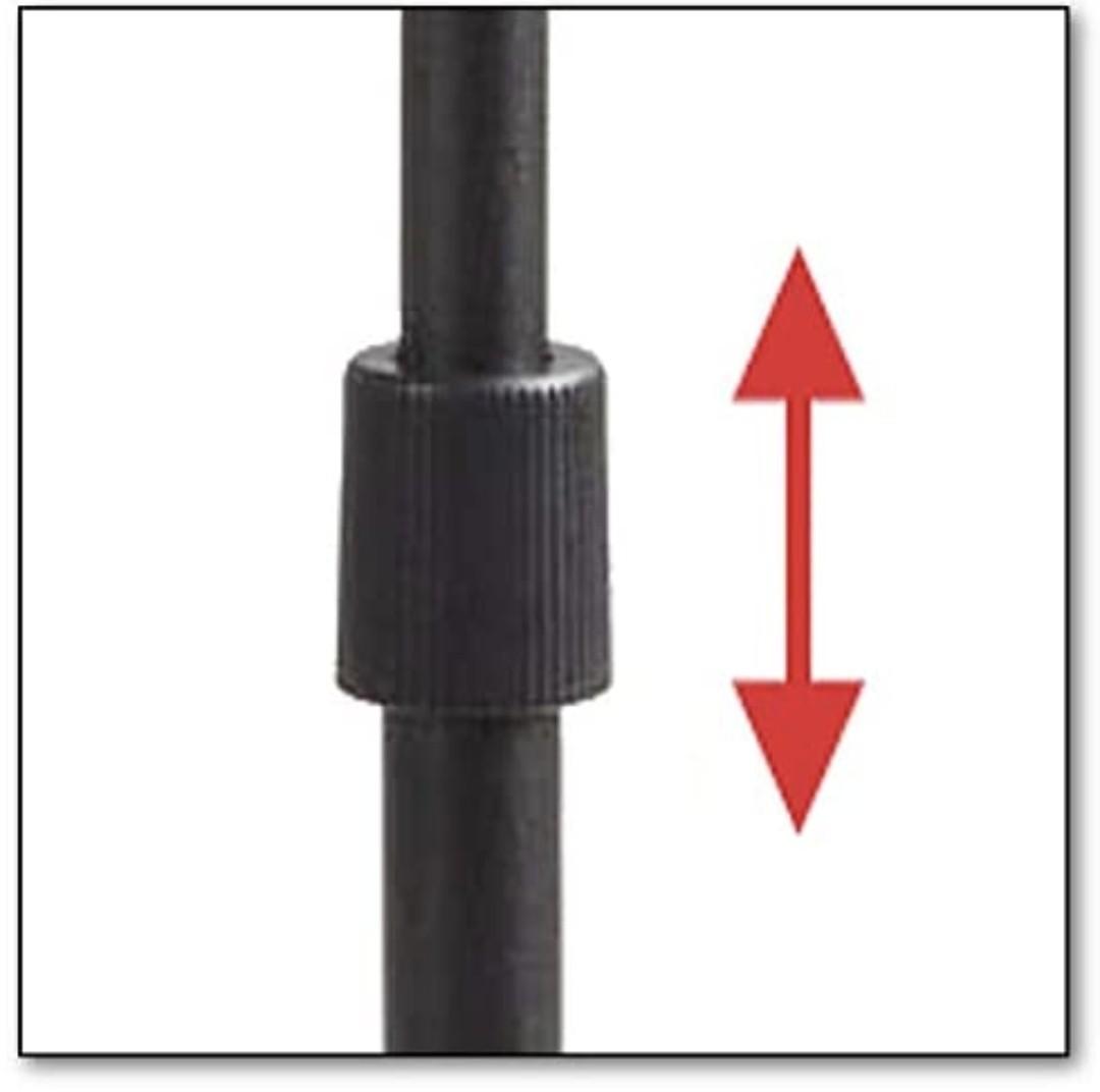 Atlantic Adjustable Height Speaker Stands Black Set of 2 Holds