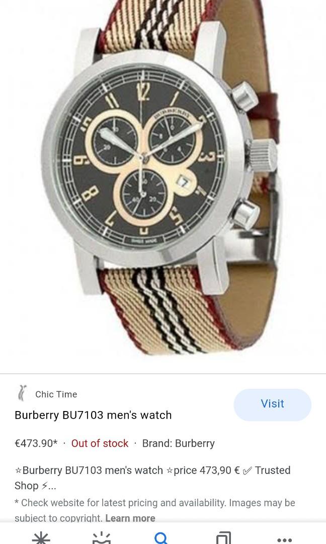 Authentic Burberry men's watch, Luxury, Watches on Carousell