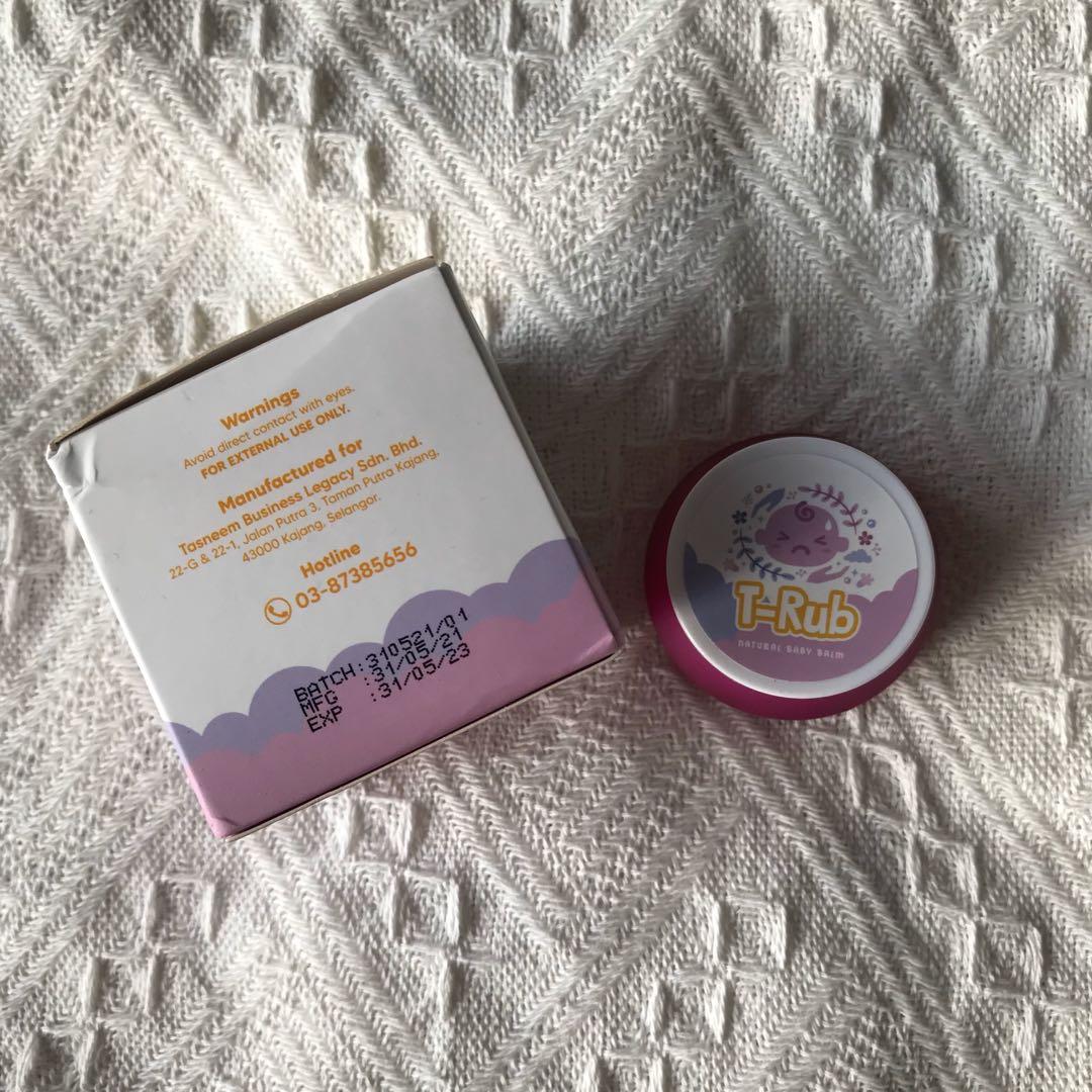 Authentic T Rub Balm From Tasneem Naturel Babies Kids Others On Carousell