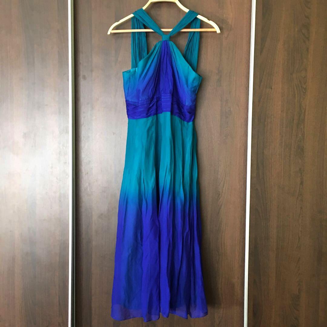 sky blue halter dress Auburn Powder Blue Halter-Neck Midi Dress – Club L London main image 1