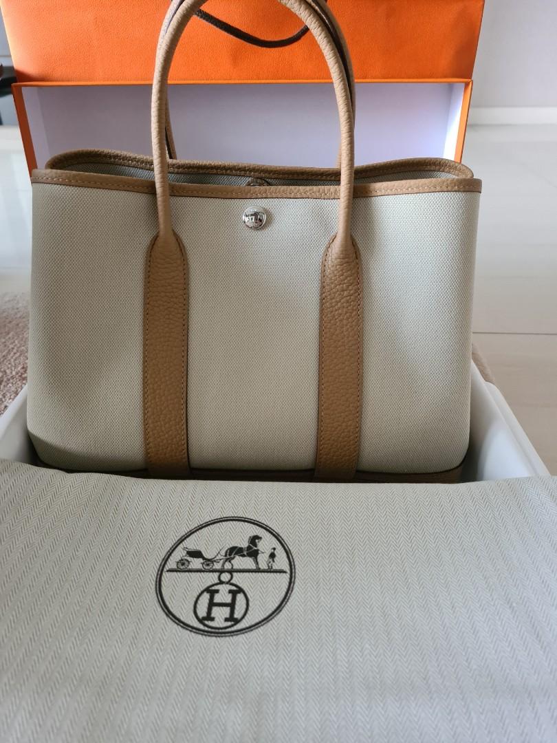 Unisex Pre-Owned Authenticated Hermes Toile Garden Party 30 Canvas