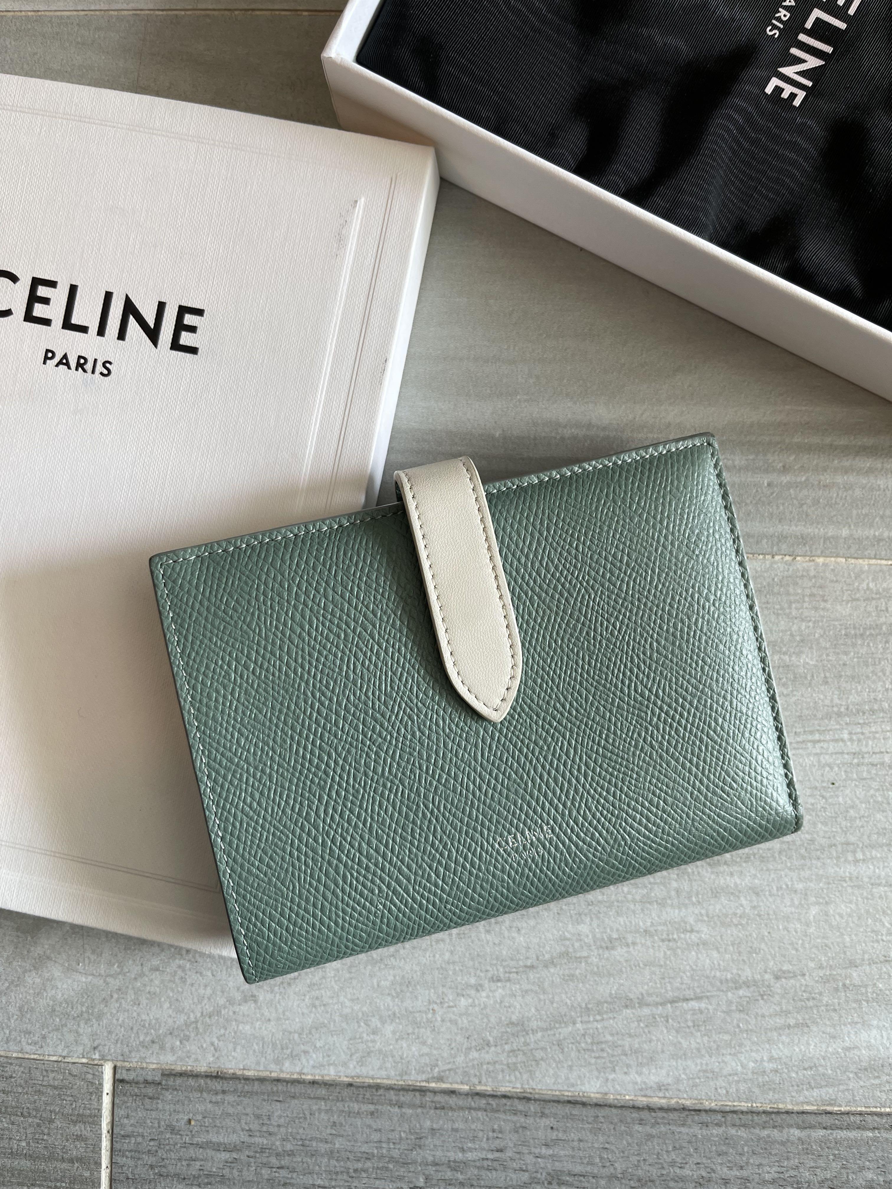 Celine MEDIUM STRAP WALLET IN BICOLOUR GRAINED CALFSKIN
