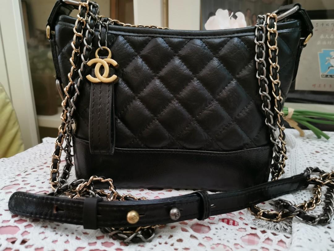 RARE: Black Metal Hardware == Chanel Gabrielle Small Hobo Bag SO BLACK ==  31 Rue Cambon Box, Luxury, Bags & Wallets on Carousell