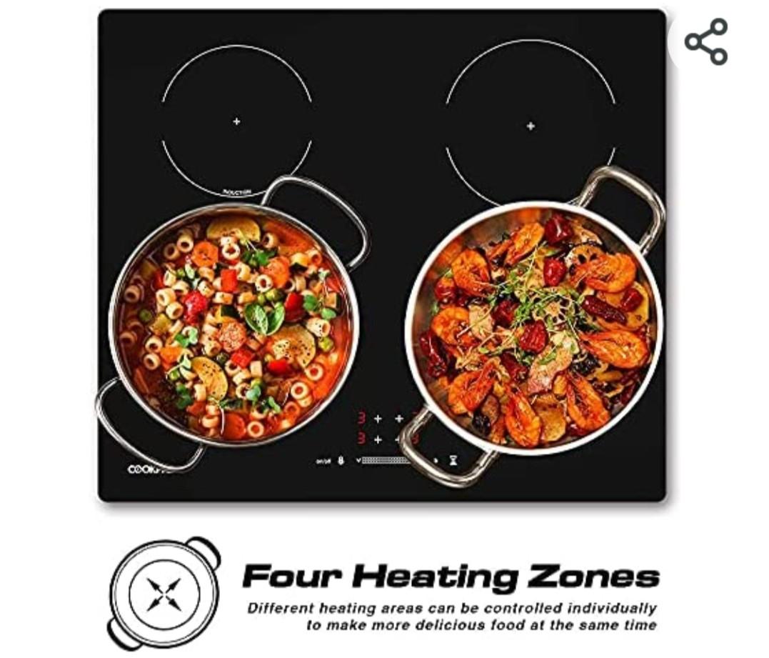 COOKPAD Induction Hob 4 Rings, Built in Electric Hob, 60cm Induction