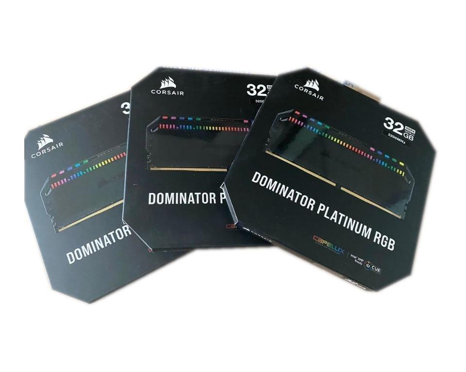 Corsair DOMINATOR PLATINUM RGB 32GB 2 x 16GB DDR4 DRAM 3200MHz C16 Memory Kit CMT32GX4M2C3200C16