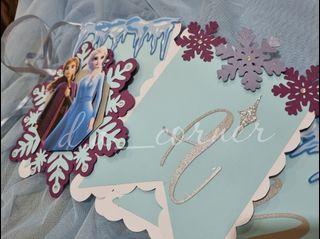 Customised Wedding / Birthday / Party Bunting (Banner) Frozen Theme