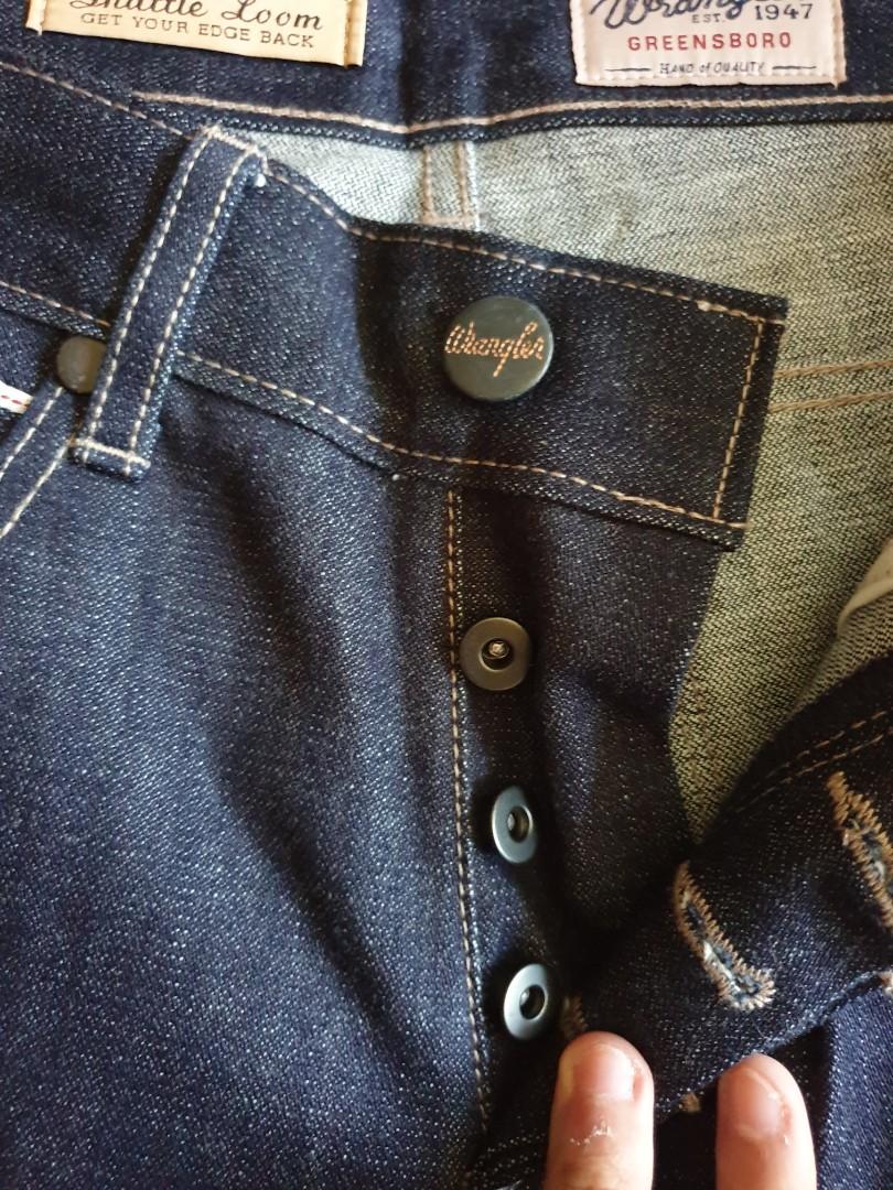 denim wrangler selvedge new, Fesyen 