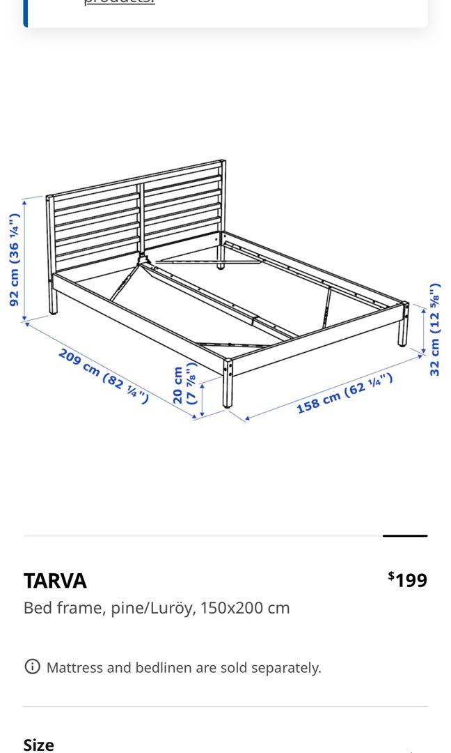 Double wooden bed frame, Furniture & Home Living, Furniture, Bed Frames