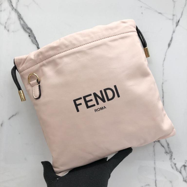 FENDI 8BT337 PINK SACCHETTO SMALL NAPPA POUCH SHOULDER BAG 217017612