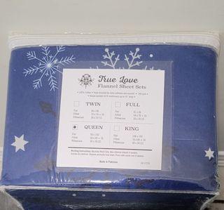 Flannel bed sheet set size queen