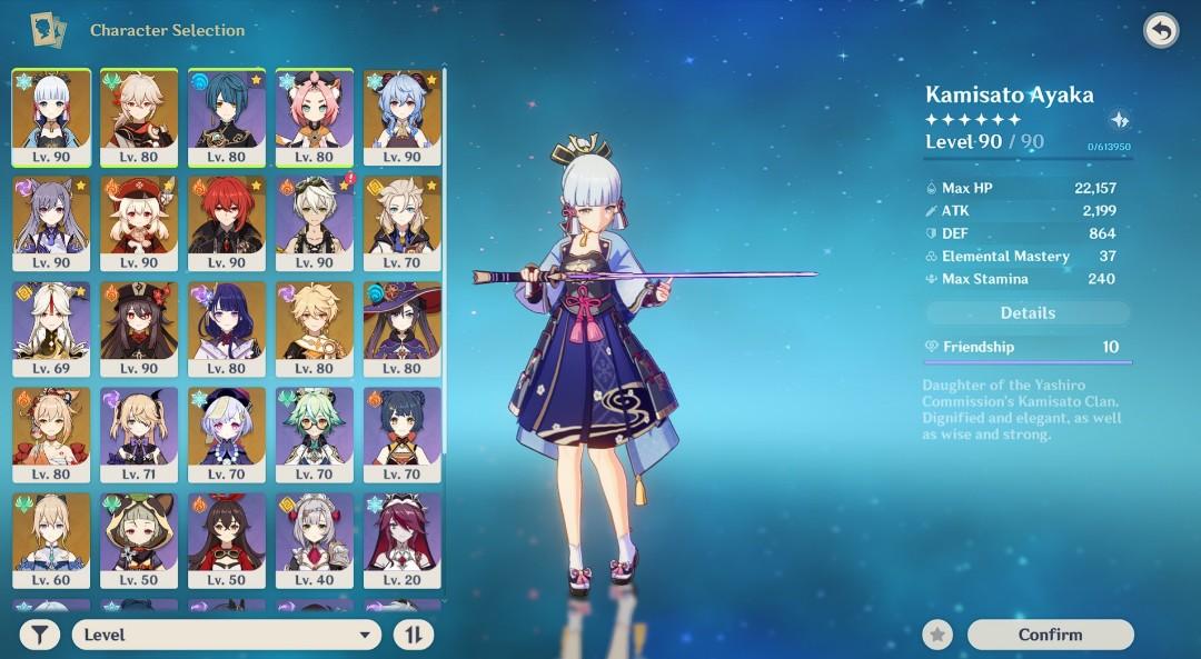 9 5*s, Hutao (Hu tao) + Staff of Homa, Childe (Tartaglia) + Skyward Harp,  Keqing + Aquilla Favonia, Venti, Qiqi, Skyward Pride Genshin Impact f2p  Account for sale, Video Gaming, Gaming Accessories