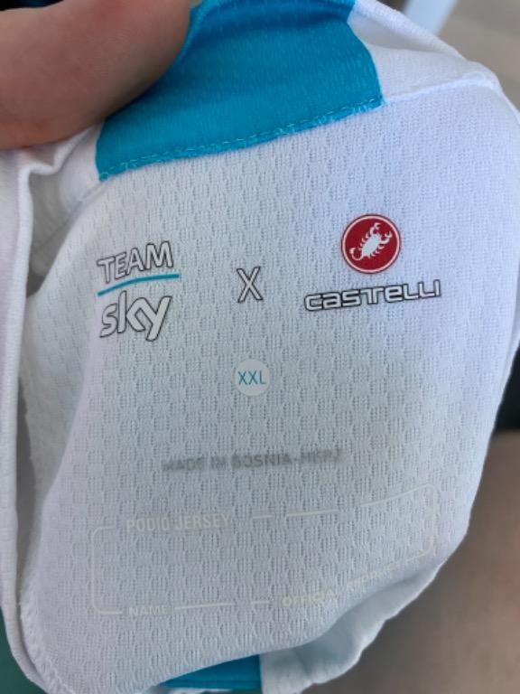 Genuine Castelli Team Sky Podio Jersey with free base layer