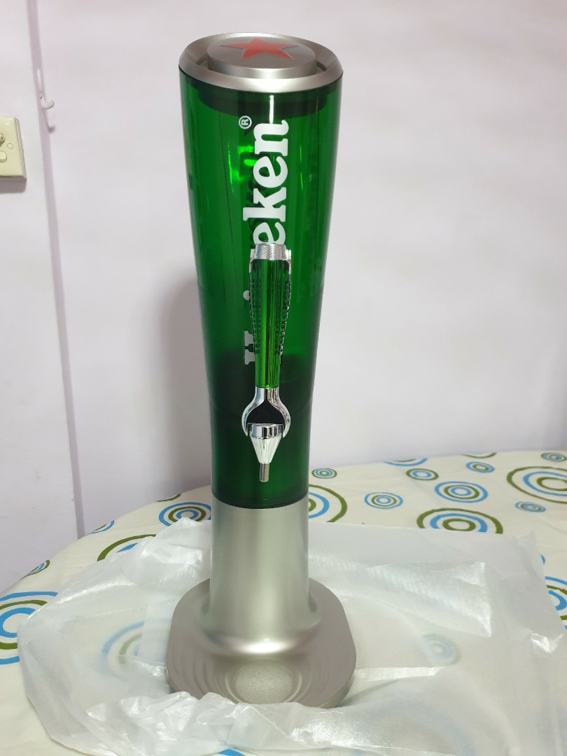 Heineken Beer Tower with Led Light, Furniture & Home Living, Kitchenware & Tableware, Other