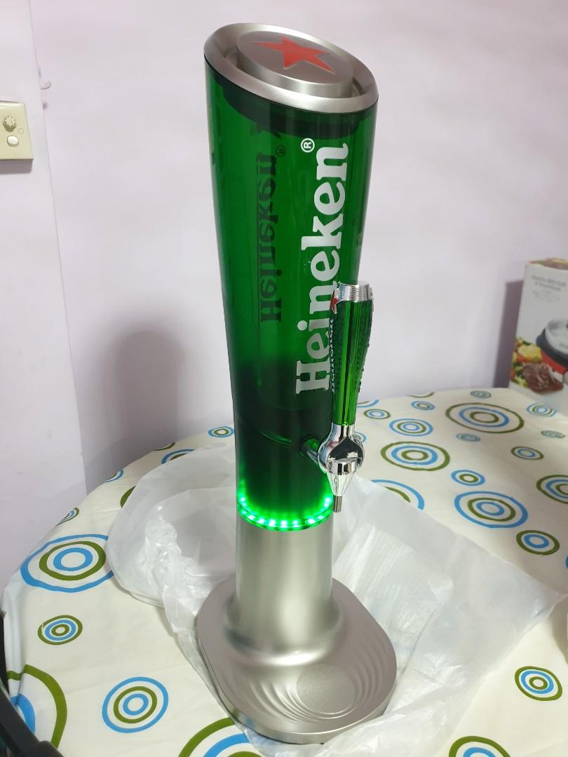 Heineken Beer Tower with Led Light, Furniture & Home Living, Kitchenware & Tableware, Other