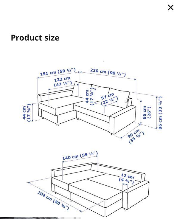 IKEA Sofa Bed, Furniture & Home Living, Furniture, Sofas on Carousell