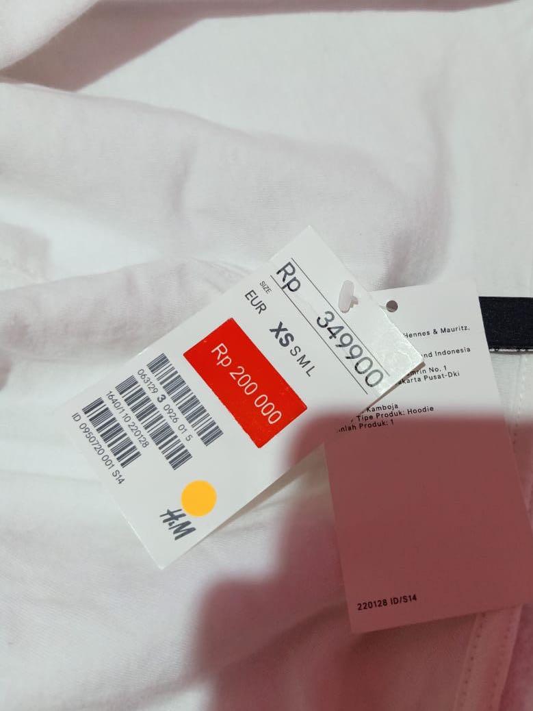 Jacket Zipper Crop H&M (white)(baru)